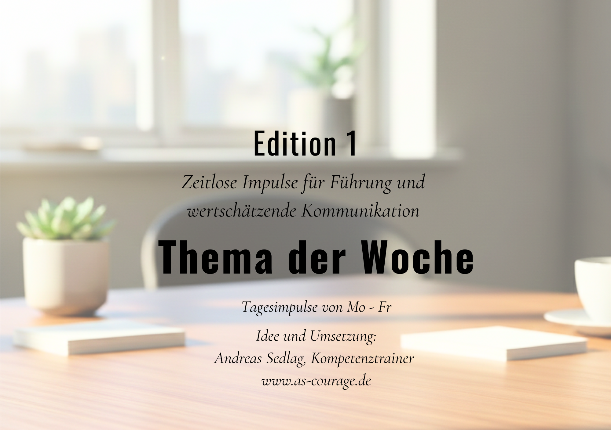 White-Label-Vorderseite des Tischaufstellers mit Platzhalter für ein Kundenlogo